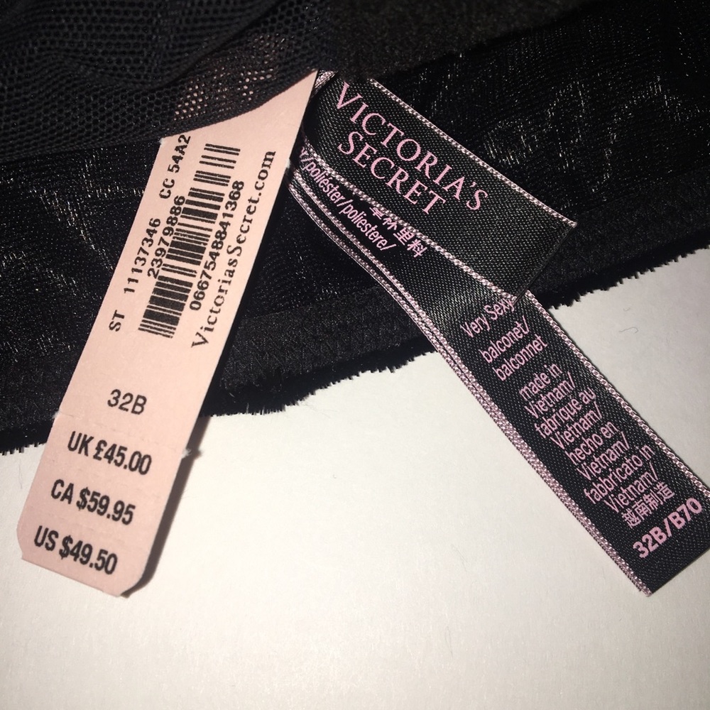 NWT Victoria’s Secret Black Bra - Picture 5 of 6